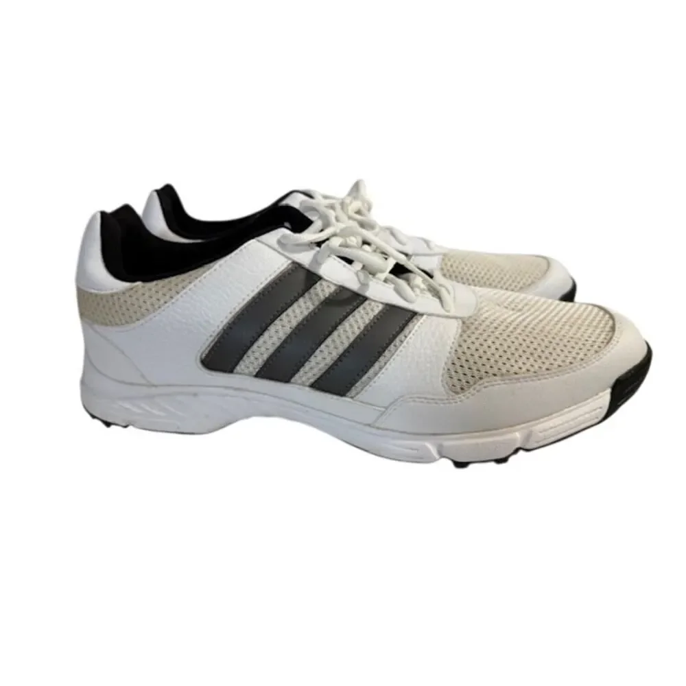 Adidas Mens Golf Shoes Tech Response Sz 14 Spikes White Gray